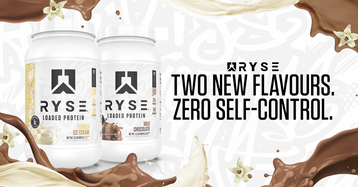 Ryse Loaded Protein Milk Chocolate and Vanilla Ice Cream